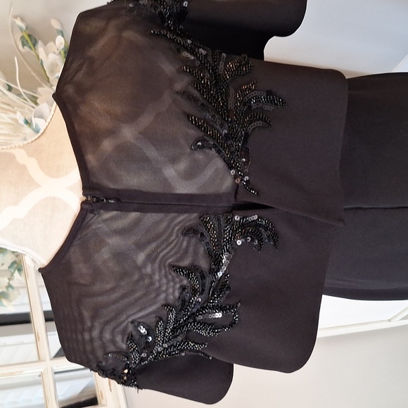 Sequin embroidered Cape sleeve dress.[8]BNWT - Picture 6 of 17